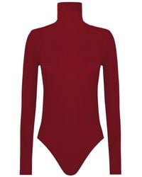 Wolford - Tops ,Rood ,Wol Naadloze Wol String Body - Lyst