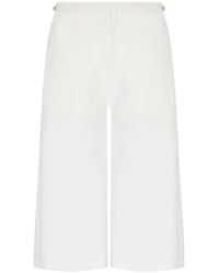 Max Mara - Korte Broeken ,Wit ,Katoen Piombo Bermuda Shorts - Lyst