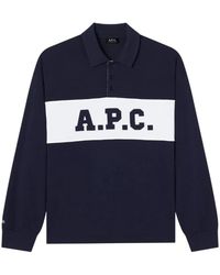 A.P.C. - Tops ,Blauw ,Katoen Alexis Polo - Lyst