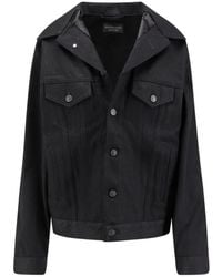 Balenciaga - Giacca Di Jeans Standing - Lyst