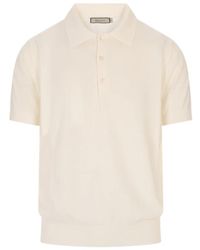 Canali - Tops ,Katoen Polo Van Katoen Met Korte Mouwen - Lyst