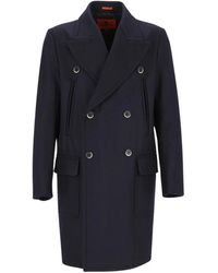 Barena - Jassen ,Blauw ,Double-Breasted Coat - Lyst