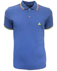 Peuterey - Tops ,Blauw ,Blauw Poloshirt Stijlvol Ontwerp - Lyst