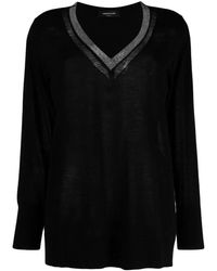Fabiana Filippi - Conjunto de suéter de cachemira y seda con cuello en v - Lyst