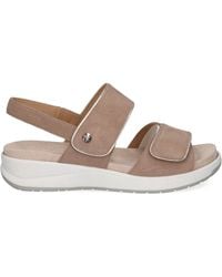 Caprice - Schoenen ,Leer Casual Platte Sandalen Vrouwen - Lyst