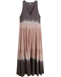 Roberto Collina - Kleedjes ,Veelkleurig ,Katoen Tie-Dye Jurk - Lyst