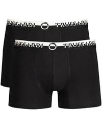 Trussardi - Ondergoed ,Zwart Boxershorts Zwart Dubbele Elastiek - Lyst