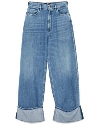 3x1 - Jeans ,Blauw ,Denim Lichtblauwe Wide Leg Denim Jeans - Lyst