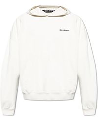 Palm Angels - Hoodies & Sweatvesten ,Wit ,Katoen Hoodie - Lyst