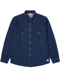 Edwin - Overhemden ,Blauw ,Katoen Western Shirt - Lyst