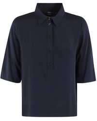Seventy - Blauwe Polo Gebreide Kleding Knoopsluiting - Lyst