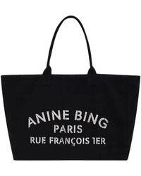 Anine Bing - Schwarze Canvas-Tasche - Lyst