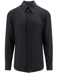Dolce & Gabbana - Seidenhemd mit monogramm - Lyst