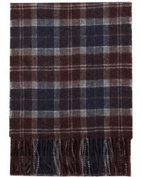 Barbour - Accessoires ,Bruin ,Wol Tartan Lamswollen Sjaal - Lyst