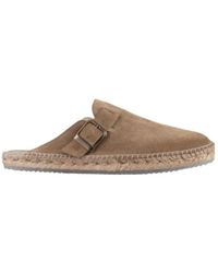 Espadrilles - Suède Platte Sandalen - Lyst
