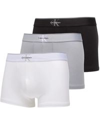 Calvin Klein - Graphic Monogram Cotton Stretch 3-Pack Trunk - Lyst