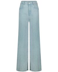 Homage - Flowy wide leg jeans mit schlitzen - Lyst