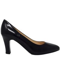 Brunate - Schoenen ,Zwart ,Zwarte Leren Décolleté Met Elegante Zwarte Hak - Lyst