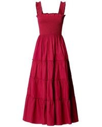 Pepe Jeans - Kleedjes ,Roze ,Katoen Avril Longuette Jurk - Lyst