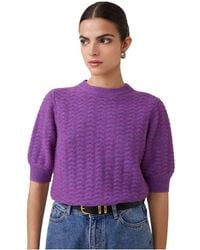 Suncoo - Truien & Vesten ,Paars ,Wol Pull Pensee - Lyst