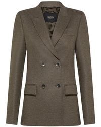 Seventy - Jassen ,Groen ,Wol Flanellen Blazer 100% Wol - Lyst