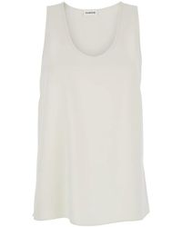 P.A.R.O.S.H. - Tops ,Wit ,Polyester Thank Top - Lyst