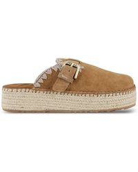 Mou - Schoenen ,Bruin ,Jute Jute Clog Plain Suede - Lyst
