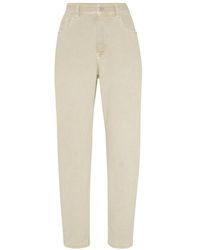 Brunello Cucinelli - Hose mit klassischen fünf taschen - Lyst
