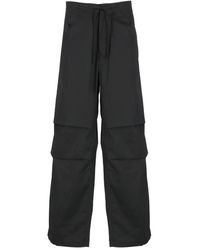 DARKPARK - Pantalones negros de algodón con cordón mujer - Lyst