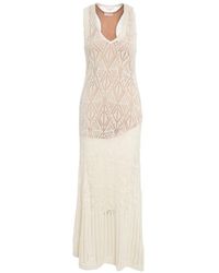 Liu Jo - Elegantes Spitzenhäkel-Maxikleid - Lyst