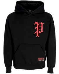 Propaganda - Schwarzer Hoodie Mit Fronttasche - Lyst