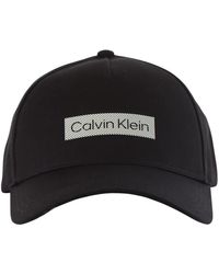 Calvin Klein - Baumwoll logo print cap - Lyst