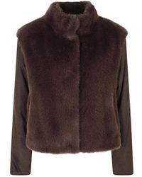 Herno - Jassen ,Bruin ,Faux Fur & Shearling Jassen - Lyst
