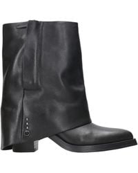 Ash - Schwarze lederstiefel mit umschlag - Lyst