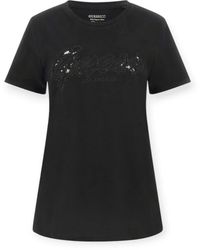 Guess - Tops ,Zwart ,Katoen Katoenen T-Shirt - Lyst