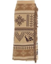 Akep - Brauner rock aw24 handwäsche - Lyst