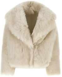 Blancha - Jassen ,Leer Toscana Shearling Jas - Lyst
