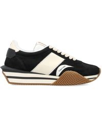 Tom Ford - James sneakers nero + crema ss24 - Lyst