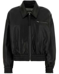 Jil Sander - Leren Bomberjack - Lyst