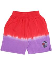 Mitchell & Ness - Fitness ,Veelkleurig ,Katoen Nba Tie Dye Basketbalshorts - Lyst