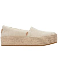 TOMS - Valencia creme loafers - Lyst