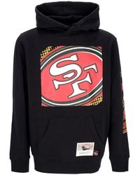 Mitchell & Ness - Hoodies & Sweatvesten ,Zwart ,Katoen Nfl Big Face Hoodie Zwart - Lyst