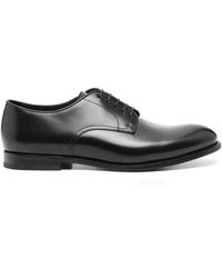 Doucal's - Schwarze gebürstete leder derby schuhe - Lyst