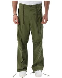 Department 5 - Pantaloni cargo in cotone con vita elastica - Lyst