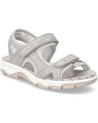 Rieker - Graue Lässige Flache Sandalen Damen - Lyst