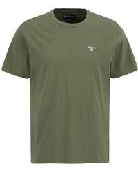 Barbour - Tops ,Groen ,Katoen Essential Sports T-Shirt - Lyst