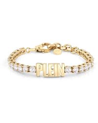 Philipp Plein - Accessoires ,Geel ,Gouden Armband Van Roestvrij Staal Met Letters - Lyst