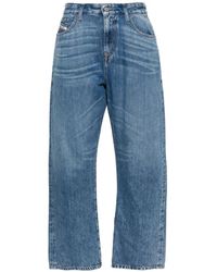 DIESEL - Indigo straight leg denim jeans - Lyst
