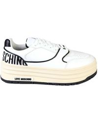 Love Moschino - Sneakers bianca e nera - Lyst