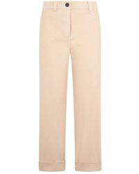Peserico - Stretch Katoenen Broek - Lyst